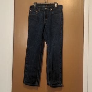 Male Straight Leg Denim Blue Jeans